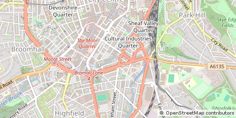 Map of Sheffield
