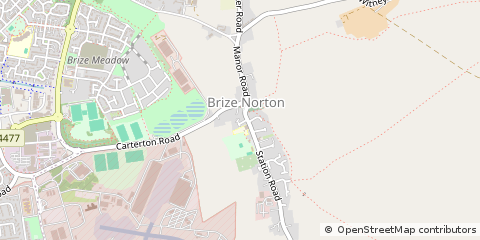 Map of Carterton, Oxfordshire