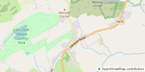 Map of Llanelli, Carmarthenshire