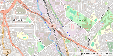 Map of Wolverhampton, West Midlands