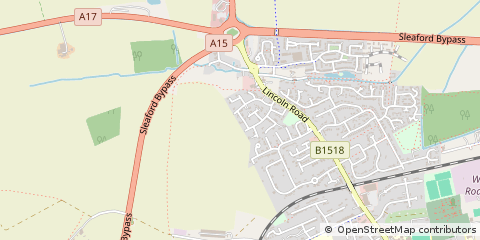 Map of Sleaford, Lincolnshire