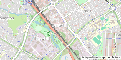 Map of Milton Keynes, Buckinghamshire