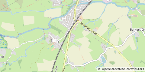 Map of Shrewsbury, Shropshire