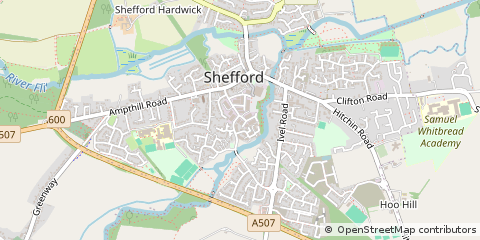 Map of Shefford, Bedfordshire