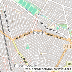 Map of Roath, South Glamorgan