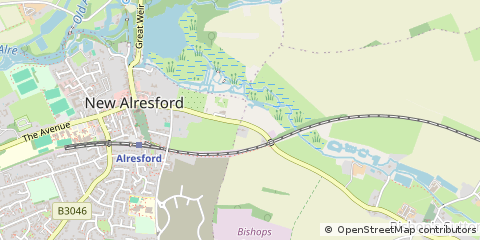 Map of Alresford, Hampshire
