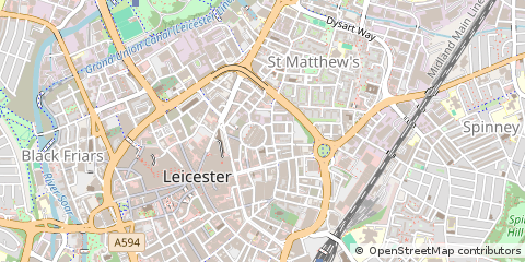 Map of Leicester