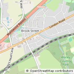 Map of Brentwood, Middlesex