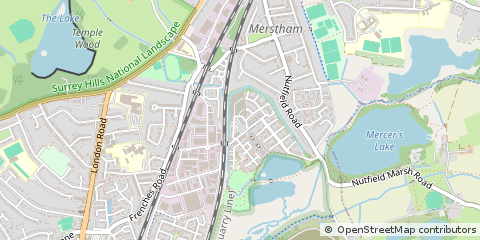 Map of Redhill, Surrey