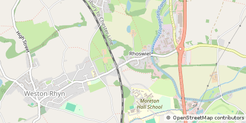 Map of Oswestry, Shropshire