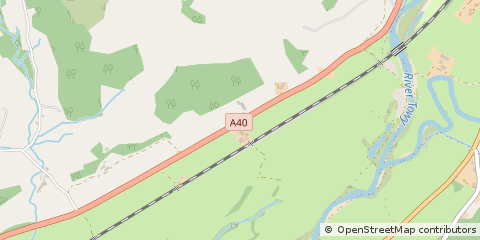 Map of Llandovery, Carmarthenshire