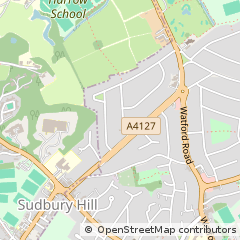 Map of Harrow, Middlesex
