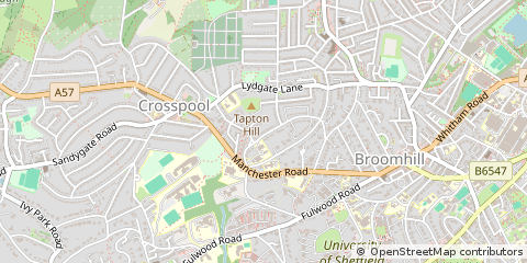 Map of Sheffield, Nottinghamshire