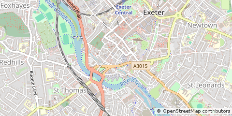 Map of Exeter, Devon