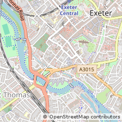 Map of Exeter, Devon