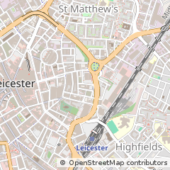 Map of Leicester, Leicestershire