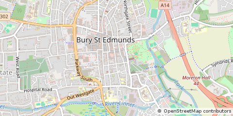 Map of Bury ST. Edmunds, Suffolk