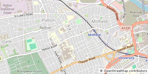 Map of Sunderland