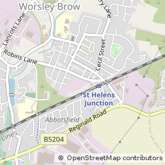 Map of ST Helens, Merseyside