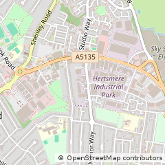 Map of Borehamwood, Hertfordshire
