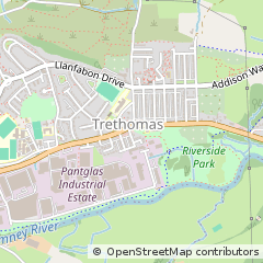 Map of Trethomas, Caerphilly