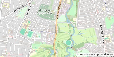 Map of Greenford, Middlesex