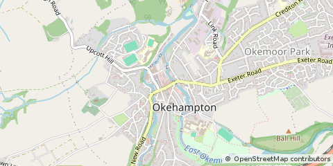Map of Okehampton