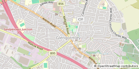 Map of Newtownabbey