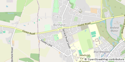 Map of Binfield, Berkshire