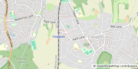 Map of Esher, Surrey