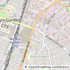 Map of Welwyn Garden City, Hertfordshire