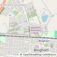 Map of Bingham, Nottinghamshire