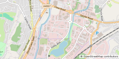 Map of Swansea, West Glam
