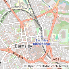Map of Barnsley, South Yorkshire