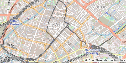 Map of Manchester, Greater Manchester