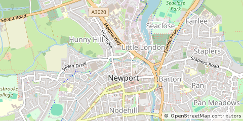 Map of Newport, Isle of Wight