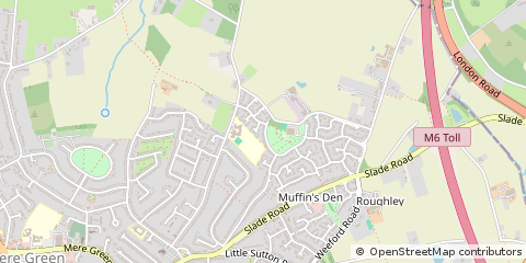 Map of Sutton Coldfield, West Midlands