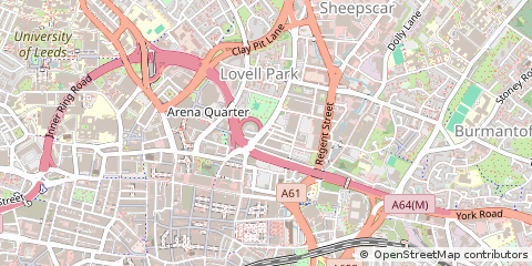 Map of Leeds, West Yorkshire