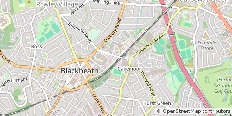 Map of Blackheath, West Midlands