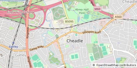 Map of Cheadle, Cheshire