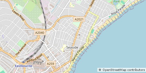 Map of Eastbourne, East Sussex