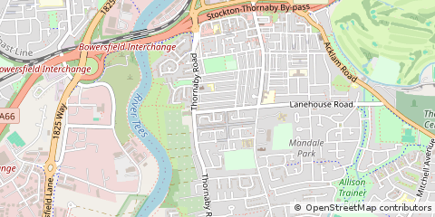 Map of Stockton on Tees