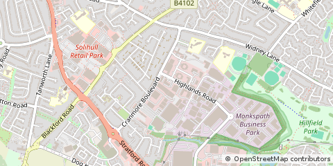 Map of Solihull
