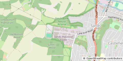 Map of Sands IND EST, High Wycombe, Buckinghamshire