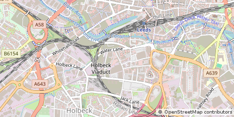 Map of Leeds, West Yorkshire