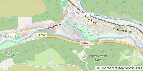 Map of Cross Keys, Newport