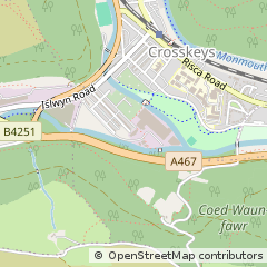 Map of Cross Keys, Newport