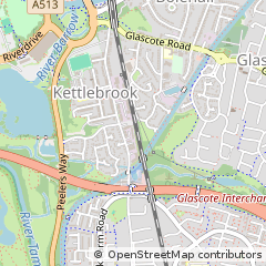 Map of Tamworth, Staffordshire