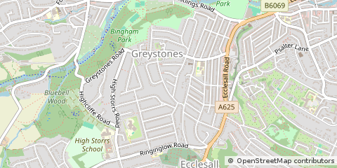 Map of Sheffield