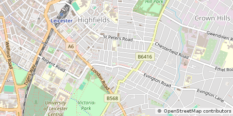 Map of Leicester